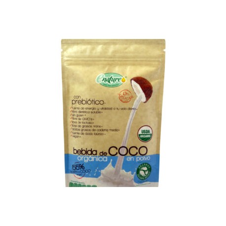 Bebida de coco orgánica en polvo natural 150gr. (vegan, sin gluten)