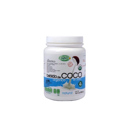 Bebida de coco orgánica en polvo natural 550gr(vegan, sin gluten)