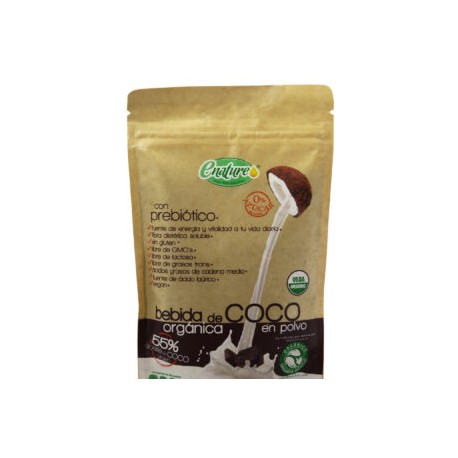 Bebida de coco orgánica en polvo sabor chocolate 150gr. (vegan, sin gluten)