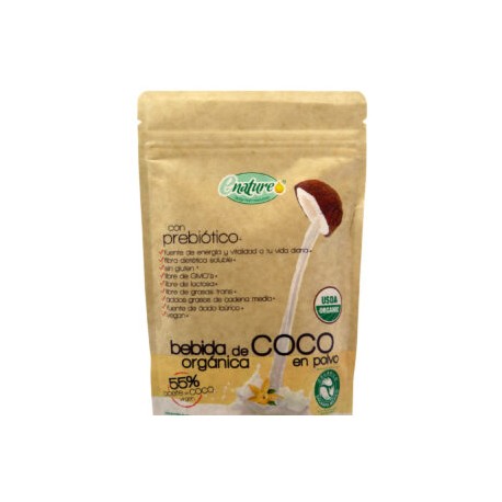 Bebida de coco orgánica en polvo sabor vainilla 150gr (vegan, sin gluten)