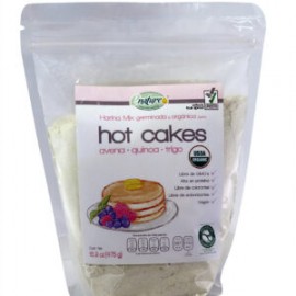 Harina Mix Hot Cakes Orgánica germinada de avena,quinoa y trigo (vegan) 475 g.