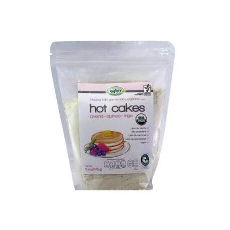 Harina Mix Hot Cakes Orgánica germinada de avena,quinoa y trigo (vegan) 475 g.