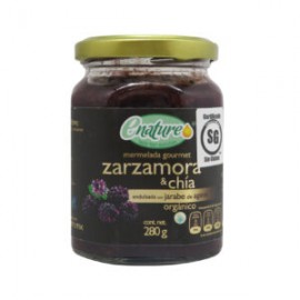 Mermelada zarzamora con chía orgánica (sin gluten) endulzada con jarabe de agave 280g