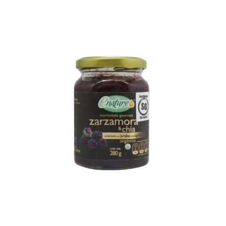 Mermelada zarzamora con chía orgánica (sin gluten) endulzada con jarabe de agave 280g