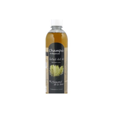 Shampoo Artesanal biodegradable Árbol de té 500ml. (cabello graso, caspa).