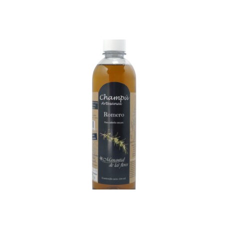 Shampoo Artesanal biodegradable Romero 500ml. (cabello obscuro)